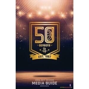 Houston Rockets 2016-17 Official Media Guide 50 Cover On 12x8in Metal Sign